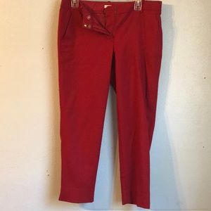 Red ankle pants
